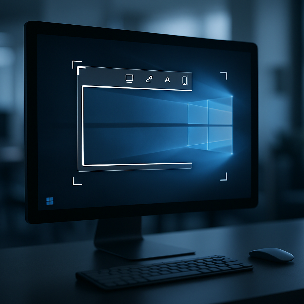 Windows desktop showing advanced screenshot tool with annotation controls